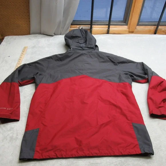 Columbia Jacket Men Large Red Interchange Hood Full Zip Waterproof Ski 3in1SHELL - Picture 2 of 16